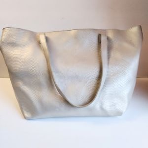 Bath & Body Works Women's Champagne Metallic Sequin Large Tote